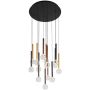 Italux Alinos PND-24019-14A-BK Hängande lampa 14x58W/LED 3000K 4410lm IP20