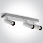 One Light Wall & Ceiling 65004C/W/W Spotlampa 3x5W/LED 3000K 1350lm IP20