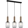 Italux ANTIOLA PND-5588-3M-BRO+CL Hängande lampa 3x40W/E27 IP20
