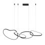 Italux Fonte PND-22412-S4-BK Hängande lampa 4x60W/LED 3000K|4000K|6000K 5300lm IP20