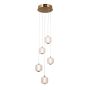 Italux Ganti PND-34362-5-HBR-OPAL Hängande lampa 5x12W/LED 3000K 1300lm IP20