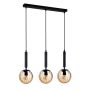 Italux RAVENA PND-2324-3L BK+AMB Hängande lampa 3x10W/E27 IP20