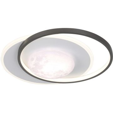 Italux Desulo PLF-02727-M-BK Taklampa 1x40W/LED 3000K/4000K/6000K 5300lm IP20