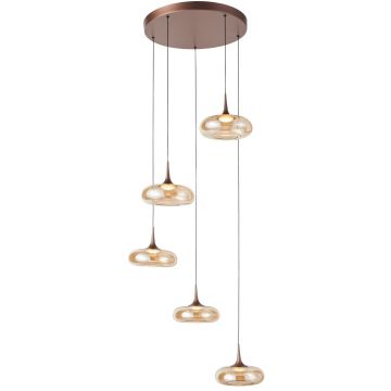 Italux Tenele PND-24028-5A-COPP Hängande lampa 5x35W/LED 3000K 1514lm IP20