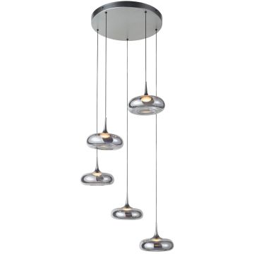 Italux Tenele PND-24028-5A-SILV Hängande lampa 5x35W/LED 3000K 1514lm IP20