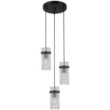 Italux Merto PND-40930-3A-BK Hängande lampa 3x40W/E14 IP20