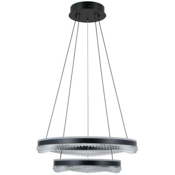 Italux Morte PND-34535-2L-BK Hängande lampa 2x70W/LED 3000K/4000K/6000K 4900lm IP20