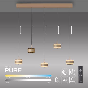 Paul Neuhaus PURE FALLING RINGS 2504-97 Hängande lampa 5x8W/LED 2200-5000k 1500lm ip20