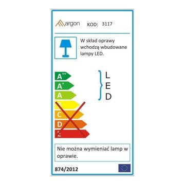 Zuma Line LUSTRO 3117 Spegel 1x36W/LED 3000/4000/6000k 626lm ip44