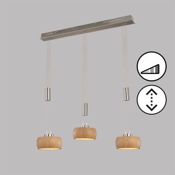 Fischer&Honsel SHINE-WOOD 61073 Hängande lampa 3x9W/LED 2700K 2900 lm IP20