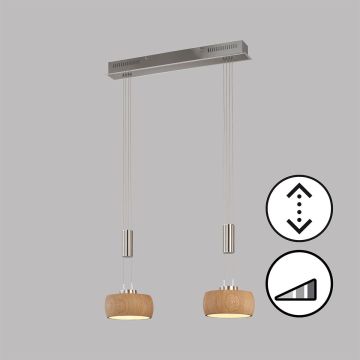 Fischer&Honsel SHINE-WOOD 61074 Hängande lampa 2x9W/LED 2700K 1900 lm IP20