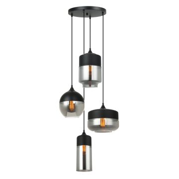 Italux MOLINA MDM-4364/4 BK+SG Hängande lampa 4x40W/E27