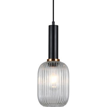 Italux ANTIOLA PND-5588-1M-BK+CL Hängande lampa 1x40W/E27 IP20