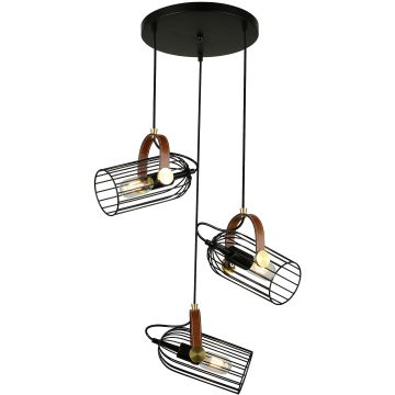 Italux ANTOIN PND-2445-3-BK Hängande lampa 3x40W/E27 IP20