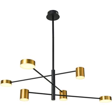 Italux REMDAL PND-16374-6 BK+GD Ljuskrona 6x30W/LED 3000K 847LM IP20