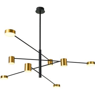 Italux REMDAL PND-16374-8 BK+GD Ljuskrona 8x35,5W/LED 3000K 653LM IP20