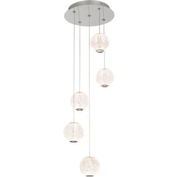 Italux ROSARIO PND-12220121-5A-CR Hängande lampa 5x21W/LED 3200K 1400LM IP20
