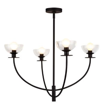 Elstead Lighting Sylvia ALM-SYLVIA4-BK-CL Ljuskrona 4x40W/E14 IP20