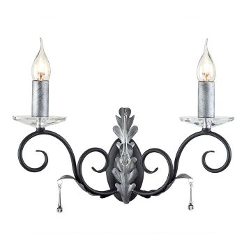 Elstead Lighting AMARILLI AML2-BLK-SILVER Konsollampa 2x60W/E14