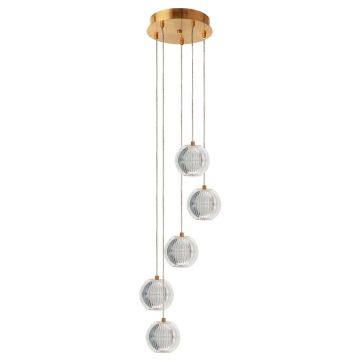 Light Prestige Brillant LP-3303/5P GD Hängande lampa 5x28W/LED 3000K|4000K|6000K 2220lm IP20