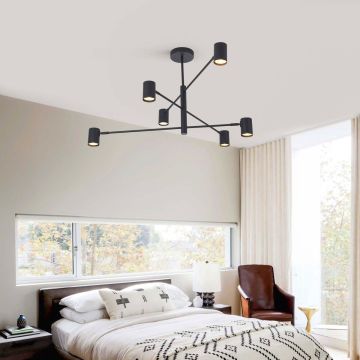 Light Prestige Snow LP-731/6P BK Taklampa 6x50W/GU10 IP20