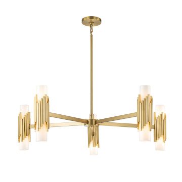 Elstead Lighting Marvele MARVELE10-AB-OPAL Ljuskrona 10x40W/E14 IP20