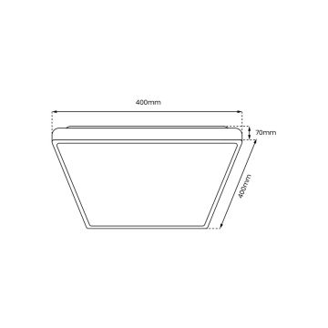 Milagro QUADRO ML7930 Taklampa 1x38W/LED 3000K-6000K 4000lm IP20