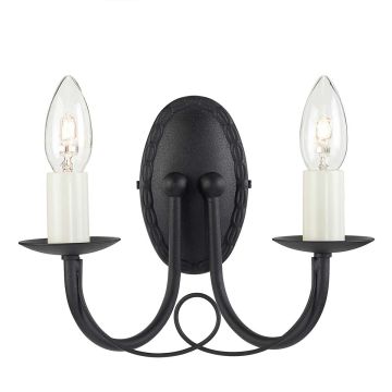 Elstead Lighting MINSTER MN2-BLACK Konsollampa 2x60W/E14