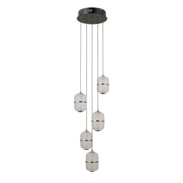 Italux Alani PND-34375-5-BK Hängande lampa 5x28W/LED 3000K 2184lm IP20
