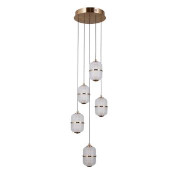 Italux Alani PND-34375-5-HBR Hängande lampa 5x28W/LED 3000K 2184lm IP20