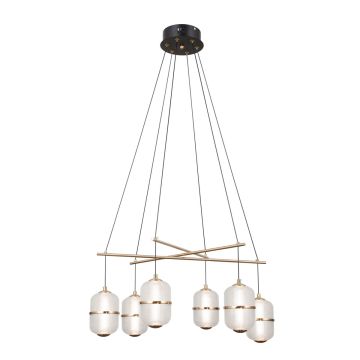 Italux Alani PND-34375-6-BK Hängande lampa 6x32W/LED 3000K 2496lm IP20
