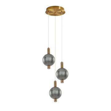 Italux Lenti PND-83631-3-BRO-SG Hängande lampa 1x18W/LED 3000K 720lm IP20