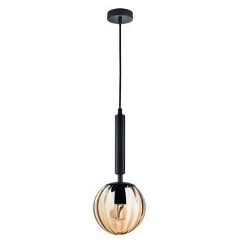 Italux RAVENA PND-2324-1 BK+AMB Hängande lampa 1x10W/E27 IP20