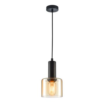 Italux SANTIA PND-65342-1-BK+AMB Hängande lampa 1x40W/E27 IP20