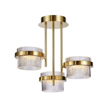 Italux Tiara PND-77362-3-24W-GD Taklampa 3x24W/LED 3000K 2603lm IP20
