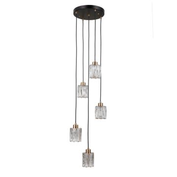 Italux Torno PND-40813-5R-BK-HBR Hängande lampa 5x40W/E14 IP20