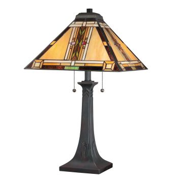 Quoizel Navajo QZ-NAVAJO-TL-VB Bordslampa 2x60W/E27 IP20