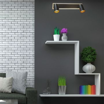 Light Prestige Parma LP-0612/2WS BK Spotlampa 2x50W/GU10 3000K|4000K|6000K IP20