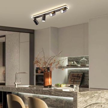 Light Prestige Parma LP-0612/4C BK Spotlampa 4x50W/GU10 3000K|4000K|6000K IP20
