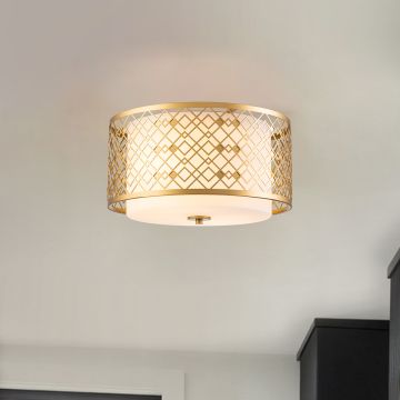 Elstead Lighting Ziggy ZIGGY-F-M-LG Taklampa 2x60 W/E27